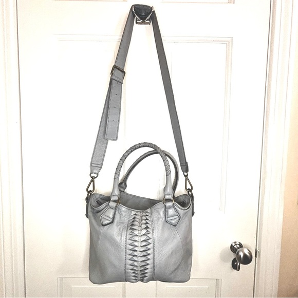 LIEBESKIND BERLIN LEATHER SHOULDER/CROSSBODY, Anthropologie, Dusty Blue/Grey - Picture 10 of 10